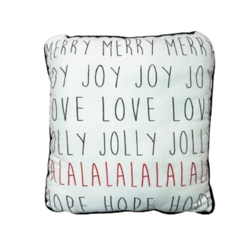 Home | Rae Dunn Black White Red Christmas Holiday Decorative Pillow 14.5 x 14.5”